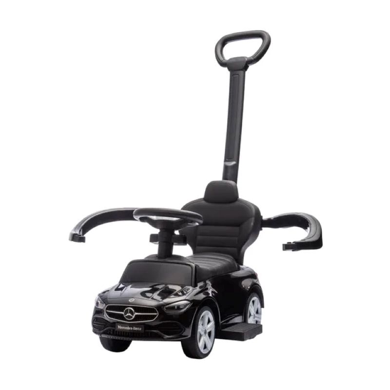 Mercedes-benz - Official Licensed C-Class Ride-On Push Car With Handle Best Gift For Kids - Black