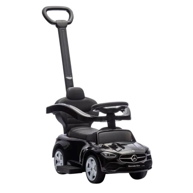 Mercedes-benz - Official Licensed C-Class Ride-On Push Car With Handle Best Gift For Kids - Black