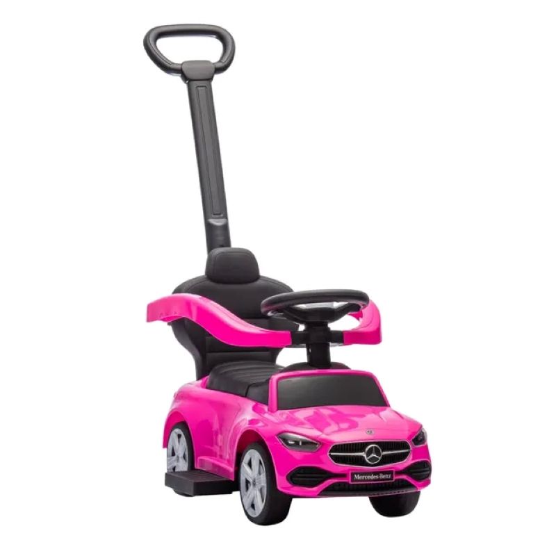 Mercedes-benz - Official Licensed C-Class Ride-On Push Car With Handle Best Gift For Kids - Pink