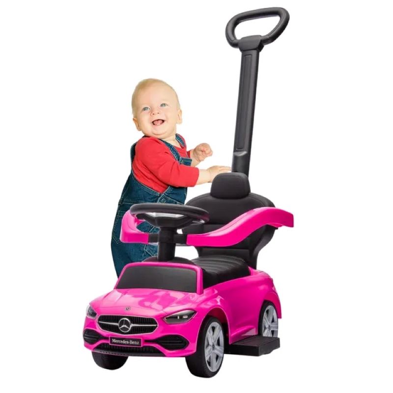 Mercedes-benz - Official Licensed C-Class Ride-On Push Car With Handle Best Gift For Kids - Pink