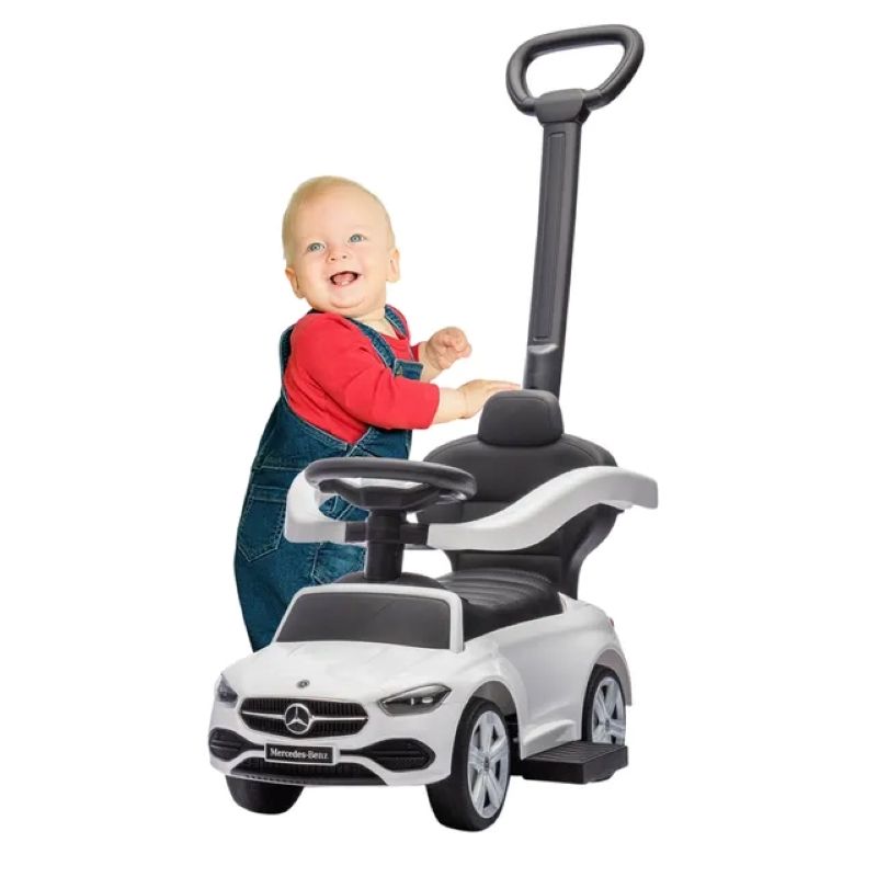 Mercedes-benz - Official Licensed C-Class Ride-On Push Car With Handle Best Gift For Kids - White