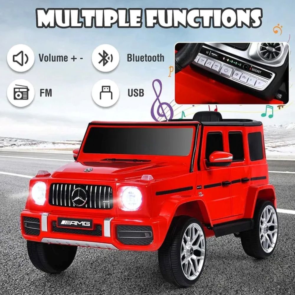 Mercedes-benz Official Liensed Amg G63 Ride-On Car Best Gift For Kids 12v - Red