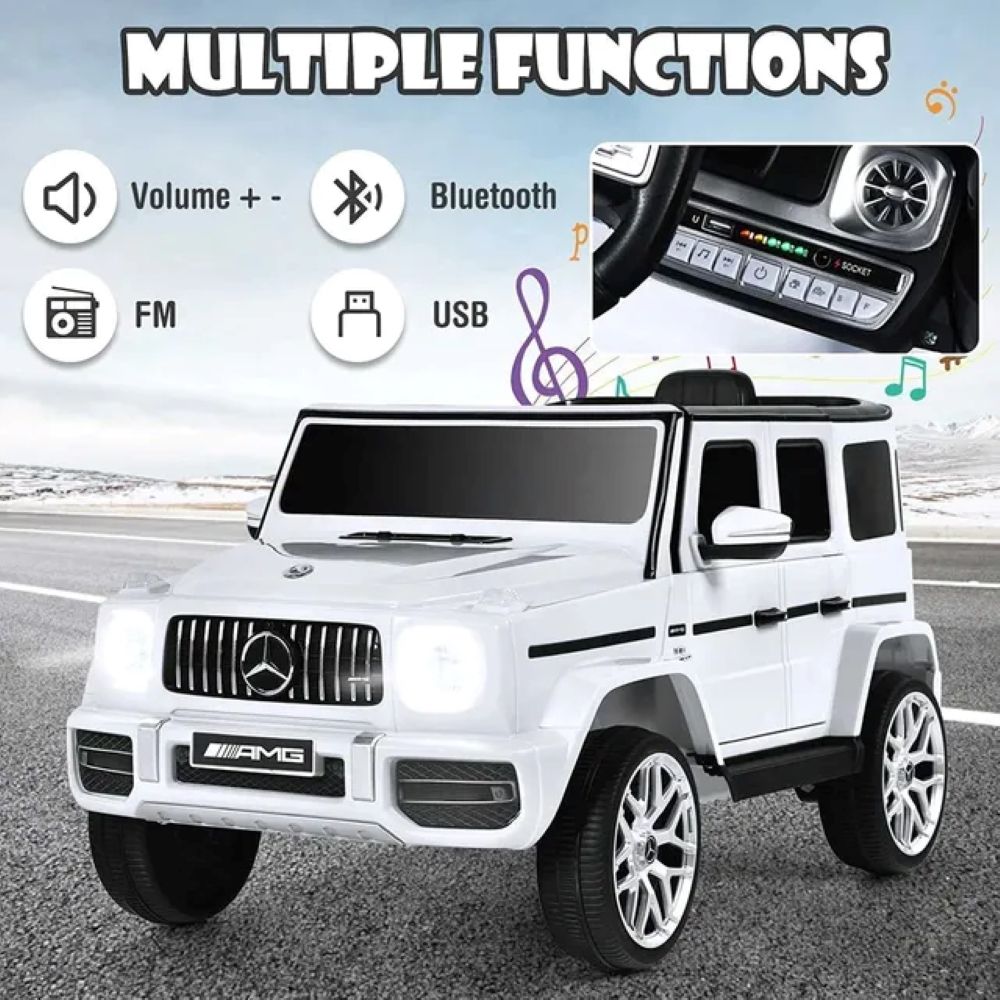 Mercedes-benz Official Liensed Amg G63 Ride-On Car Best Gift For Kids 12v - White