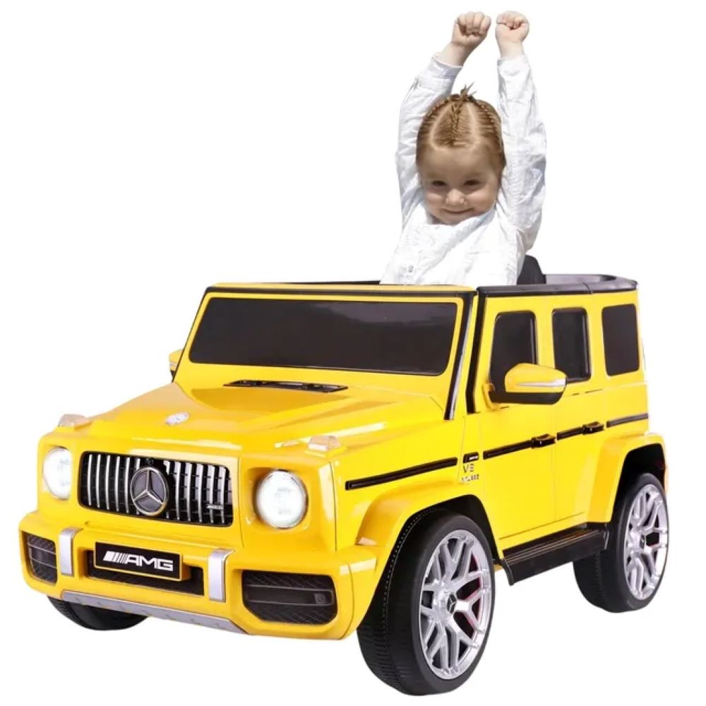 Mercedes-benz Official Liensed Amg G63 Ride-On Car Best Gift For Kids 12v - Yellow