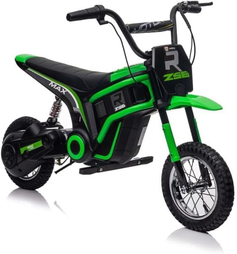 Factual Toys - Kids Electric Ride-On Motor Bike 24V - Green