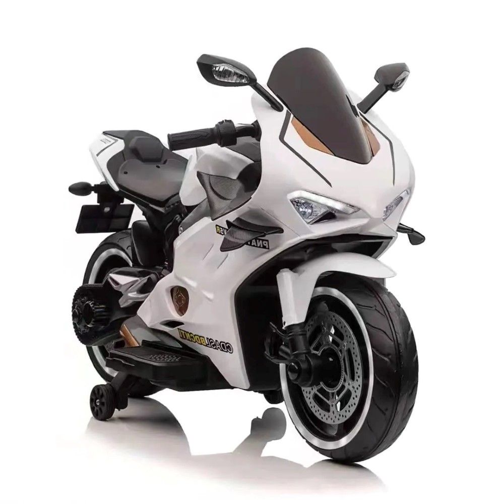 Factual Toys - Kids' Electric Ride-On Superbike With Music 12V - White