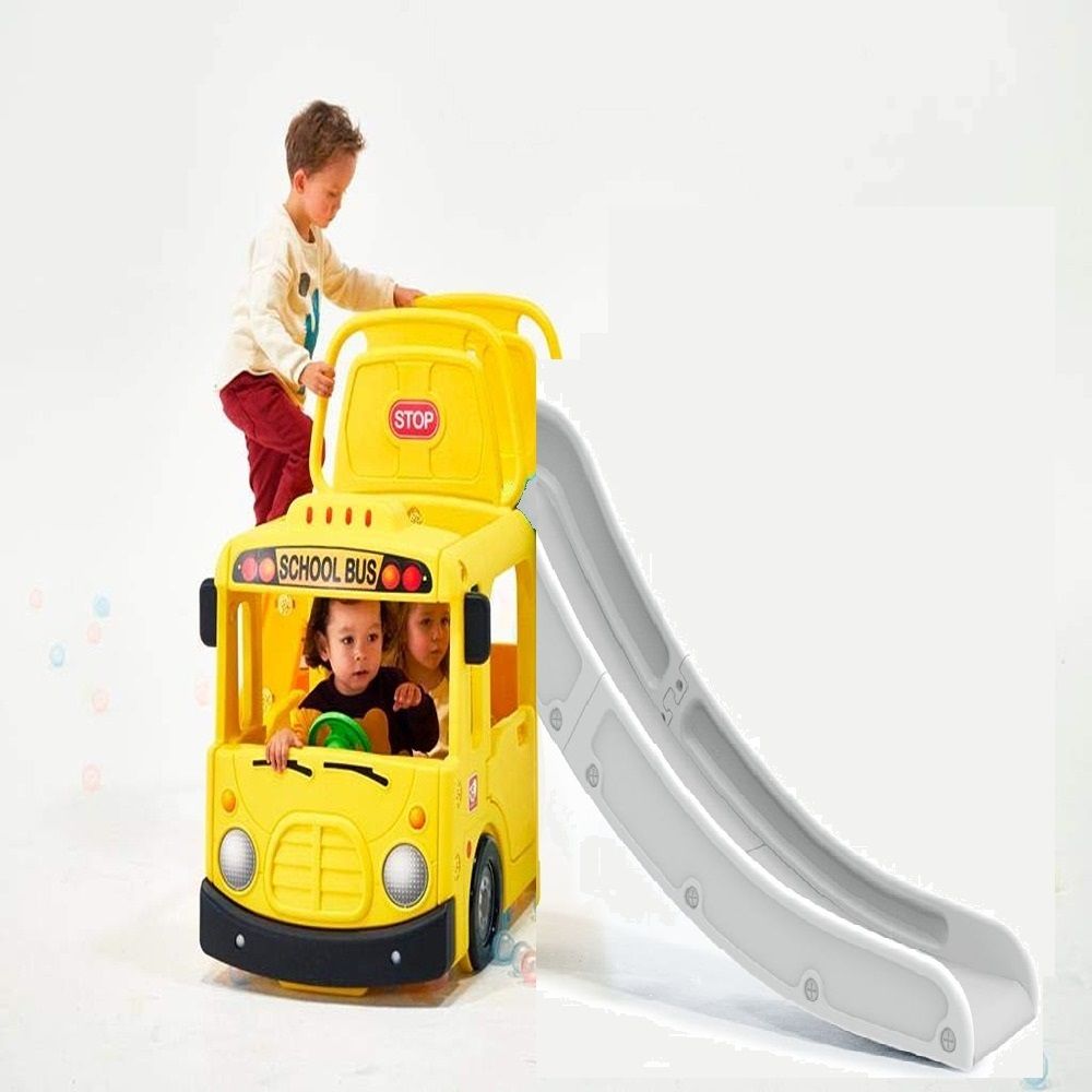 Factual Toys - School Premium Bus Slide - Yellow