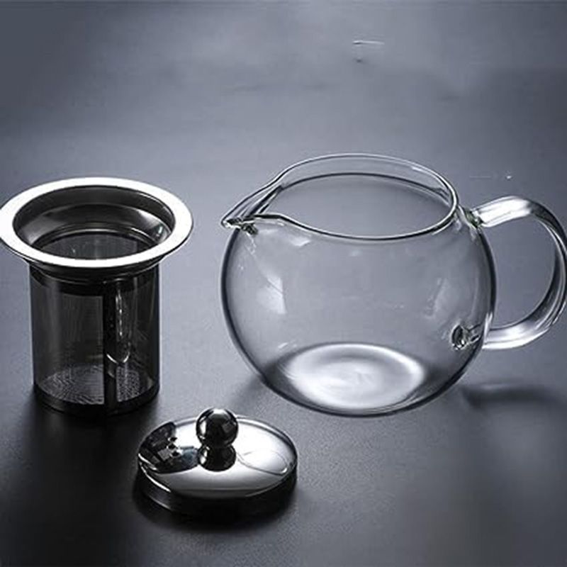 1Chase - Borosiliate Glass Teapot With Infuser And Lid - 1300 ml