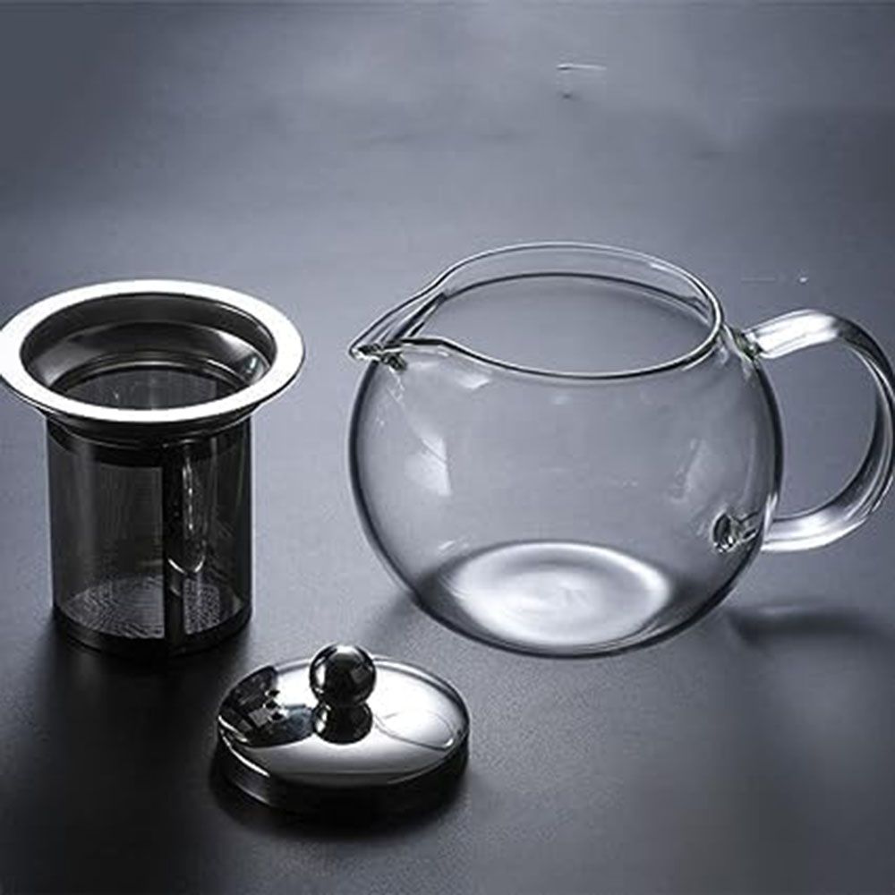 1Chase - Borosilicate Glass Teapot With Lid And Infuser - 1.3 L