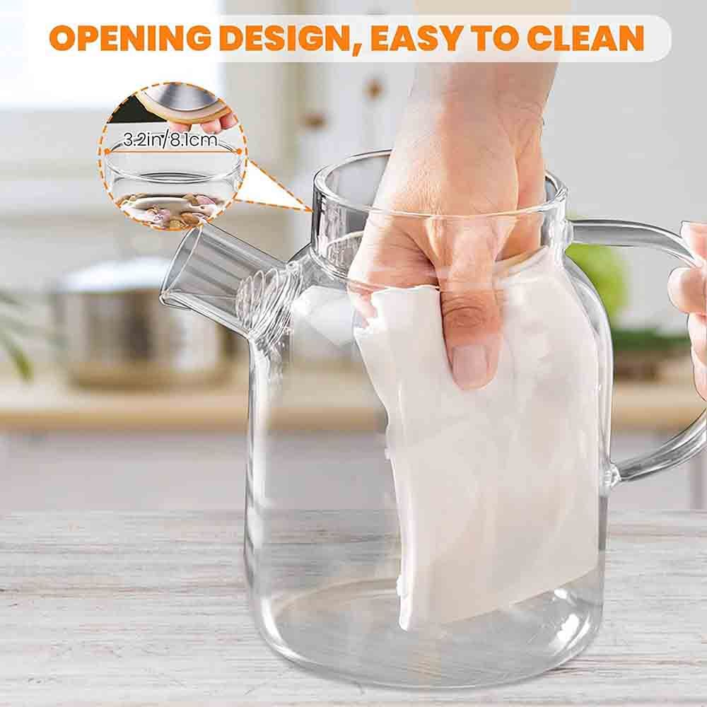 1Chase - Borosilicate Glass Teapot With Lid And Infuser - 1.6 L