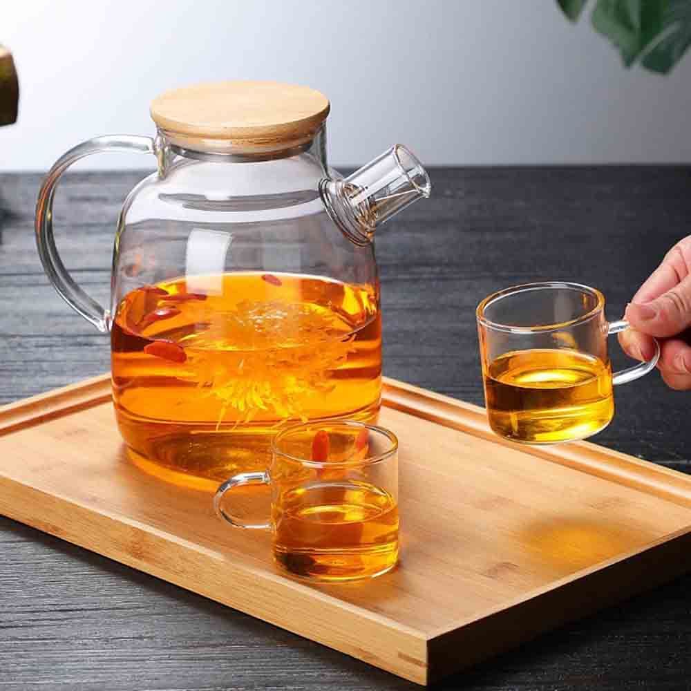 1Chase - Borosilicate Glass Teapot With Lid And Infuser - 1.6 L