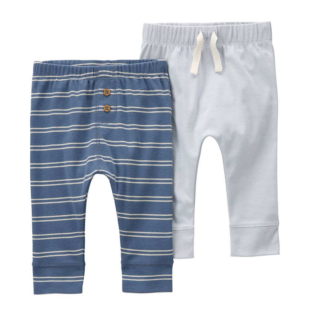 Carters - 2pc-Set - Pull-On Pants - Blue/Grey