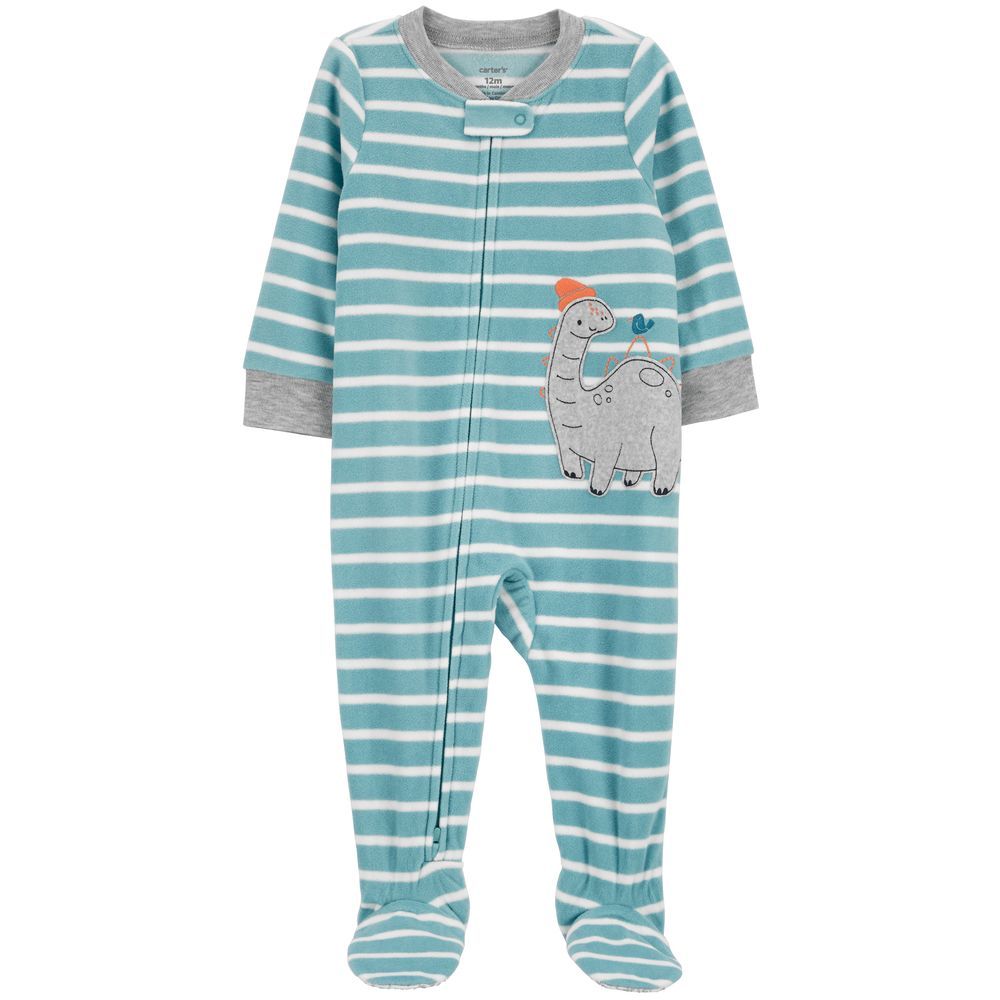 Carters - Baby Dinosaur Fleece Footie Sleepsuit - Blue