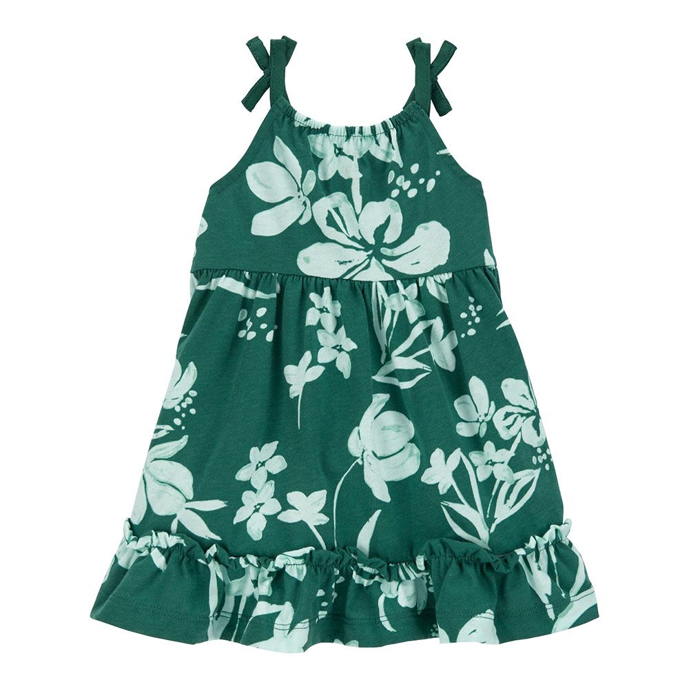 Carters - Floral Cotton Dress - Green