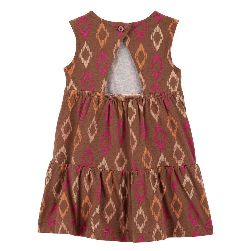 Carters - Geo Print Sleeveless Dress - Brown