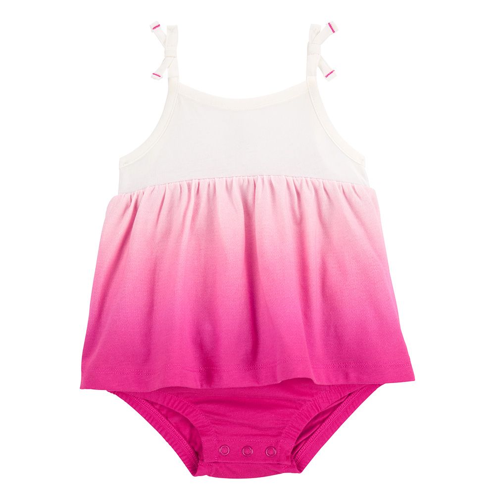 Carters - Ombre Bodysuit Dress - White/Pink