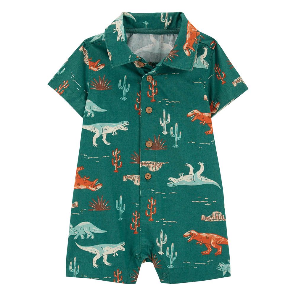 Carters - Dinosaur Cotton Romper - Green