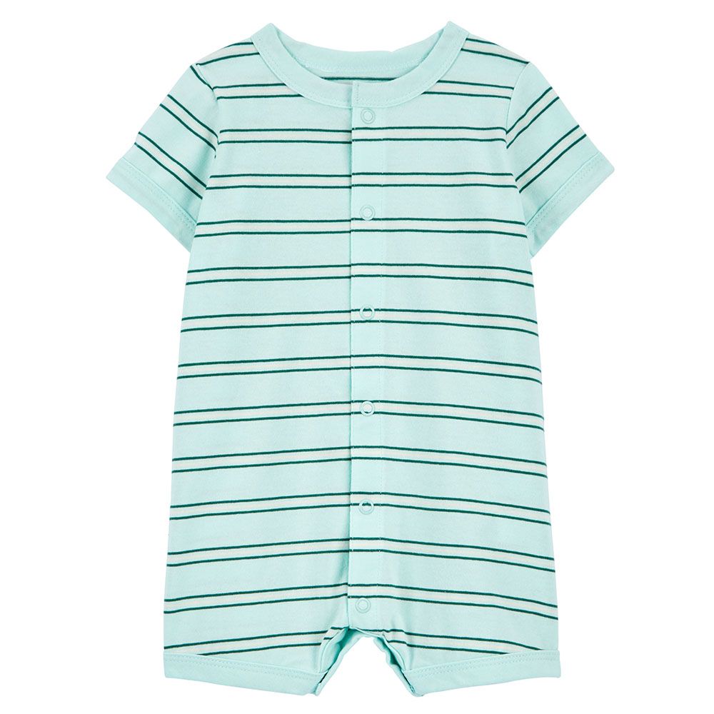 Carters - Striped Snap-Up Romper - Blue