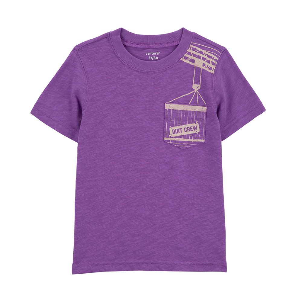 Carters - Construction Pocket Graphic Tee - Purple