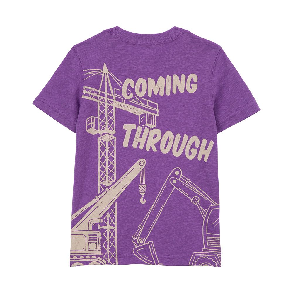 Carters - Construction Pocket Graphic Tee - Purple