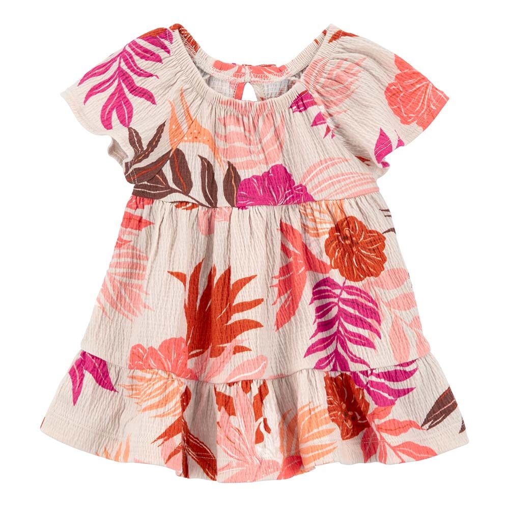 Carters - 2pc-Set - Floral Crinkle Jersey Dress And Bloomer