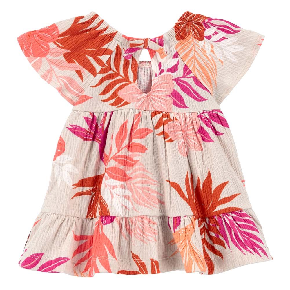 Carters - 2pc-Set - Floral Crinkle Jersey Dress And Bloomer