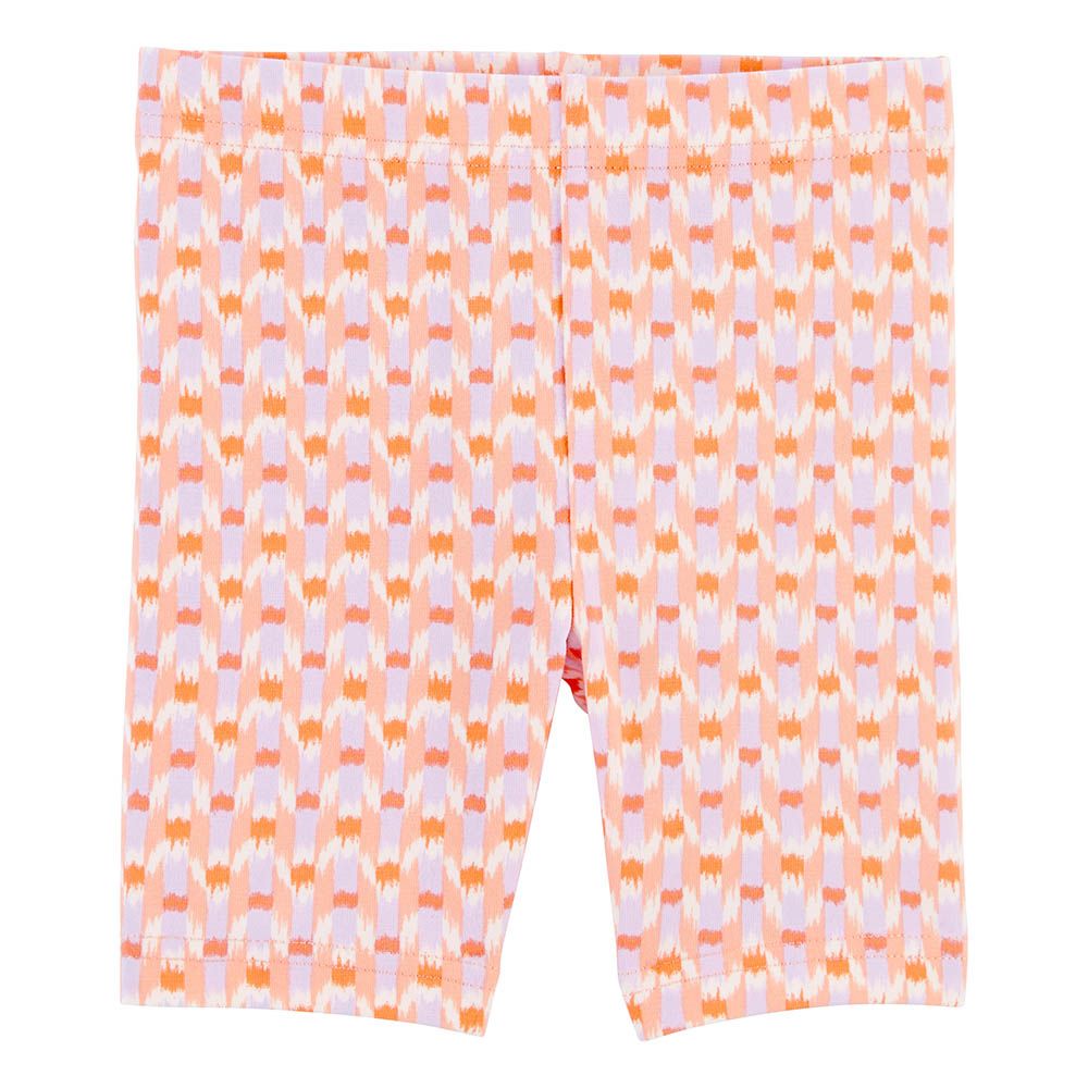 Carters - Girls Geo Print Bike Shorts - Coral