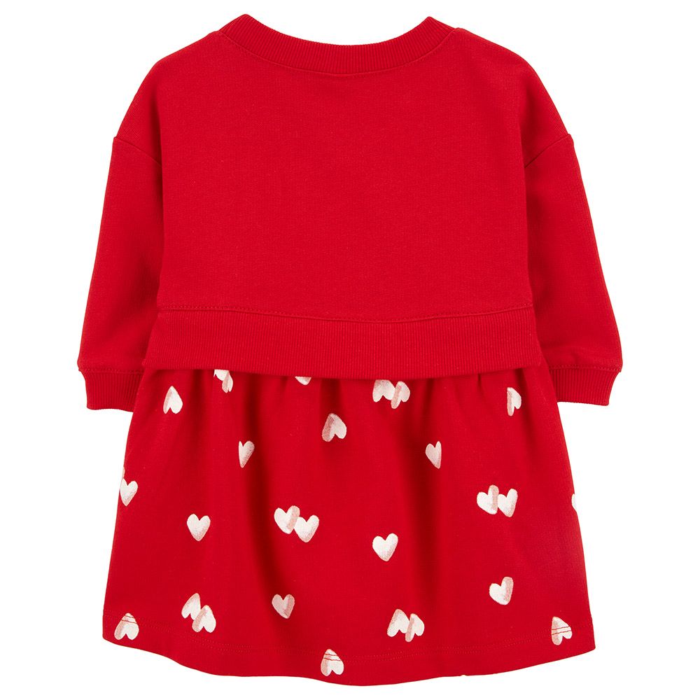 Carters - Love Hearts French Terry Dress - Red