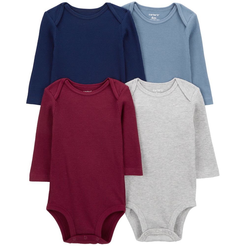 Carters - 4pc-Set - Long Sleeve Knit Bodysuits