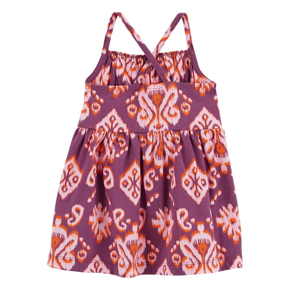 Carters - 2pc-Set - Girls Sleeveless Cotton Dress - Purple/Pink