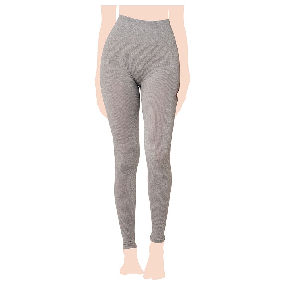 Blooming - Seamless High Waist Leggings - Grey