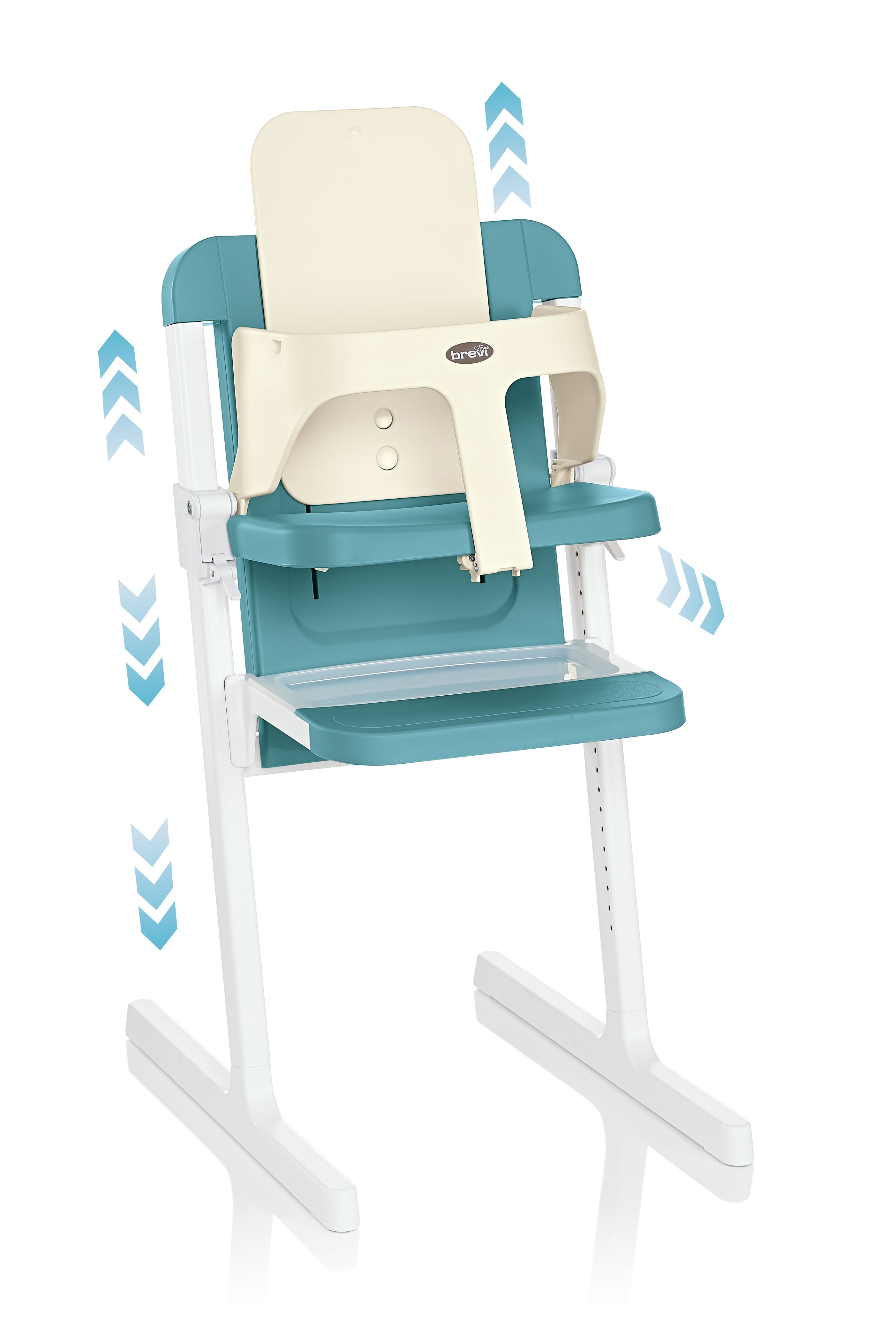 Brevi - Slex Evo - 3-in-1 high chair - Grey White