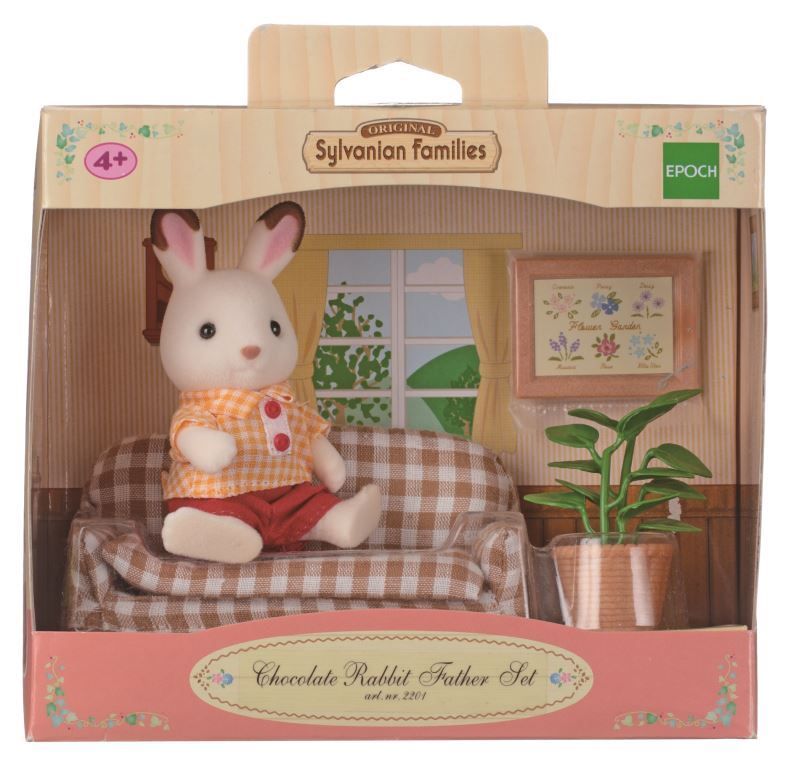 Sylvanian Families Chocolate Rabbit Father Set (Settee)