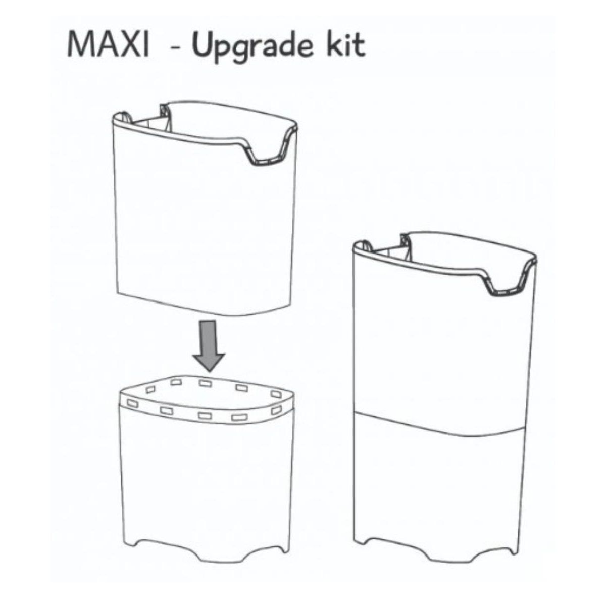 Diaper Champ Upgrade Set For One Maxi Diaper Bin - White