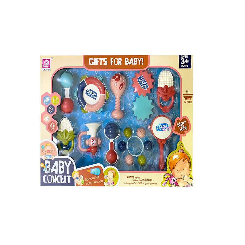 Family Center - Baby Rattle Set - 10pcs - Color May Vary