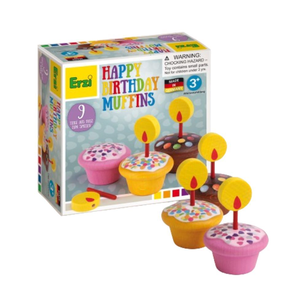 Erzi - Happy Birthday Muffins Play Toy - 9pcs