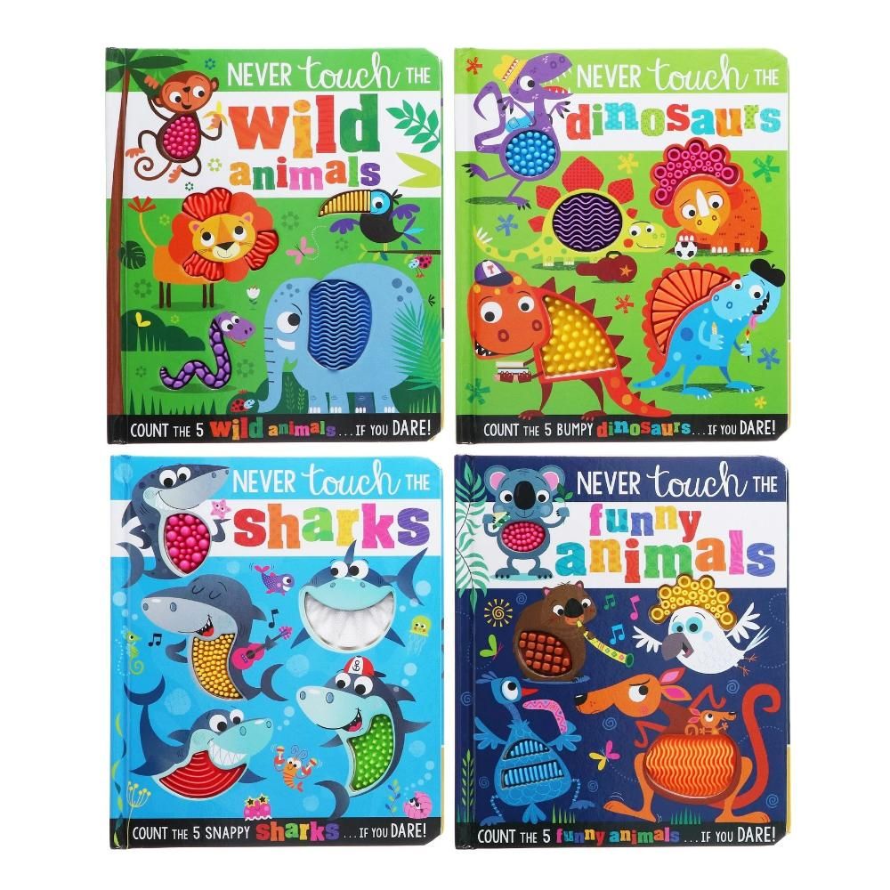 Make Believe Ideas - Never Touch The Animals Board Book Gift Set - Pack of 4