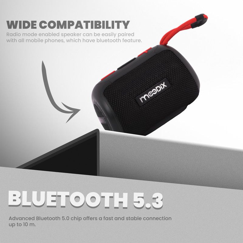 Moodix - HO23T10 Bluetooth Speaker - Black