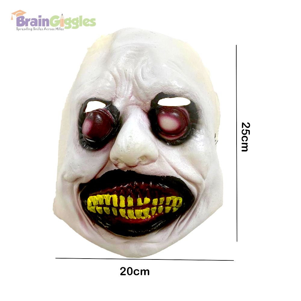 Brain Giggles - Halloween Creepy Scary Mask - White