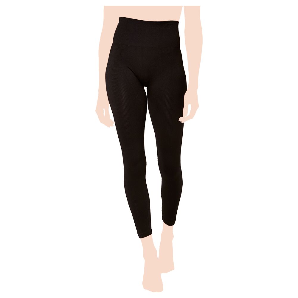 Blooming - Seamless High Waist Leggings - Black