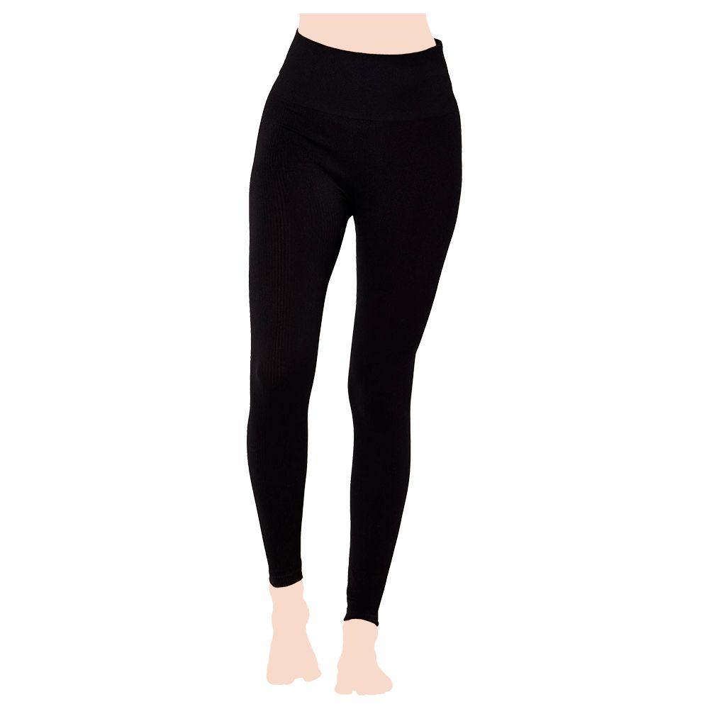 Blooming - Seamless High Waist Leggings - Black