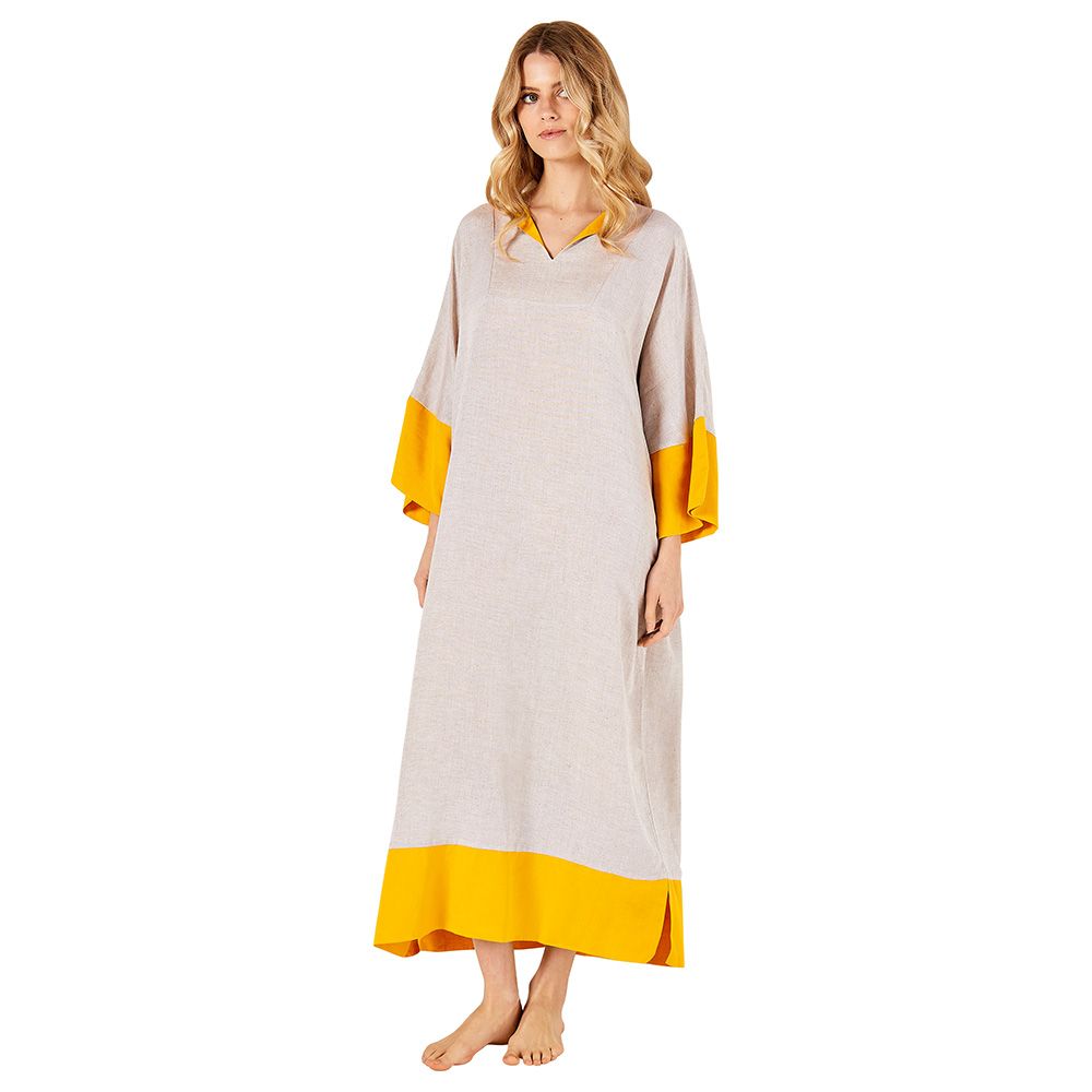 Blooming - Wide Cut Kaftan Maxi - Beige