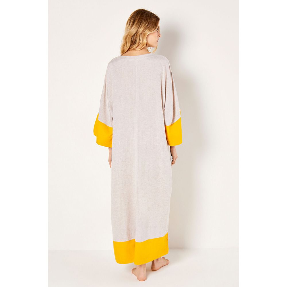 Blooming - Wide Cut Kaftan Maxi - Beige