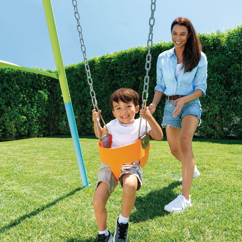 Intex - 2-In-1 Swing Set - Green/Blue