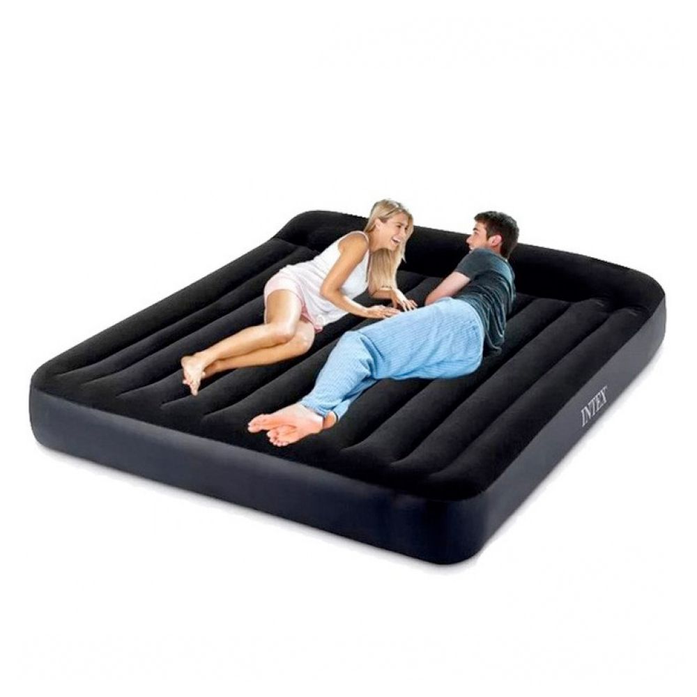 Intex - Dura-Beam Pillow Rest Airbed - Black - King