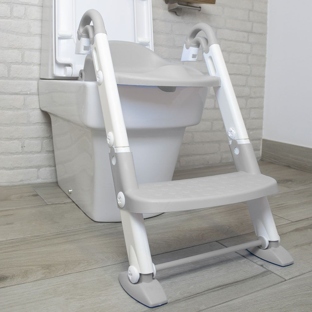 Asalvo - 3-in-1 Toilet Ladder With Reducer And Potty - Grey