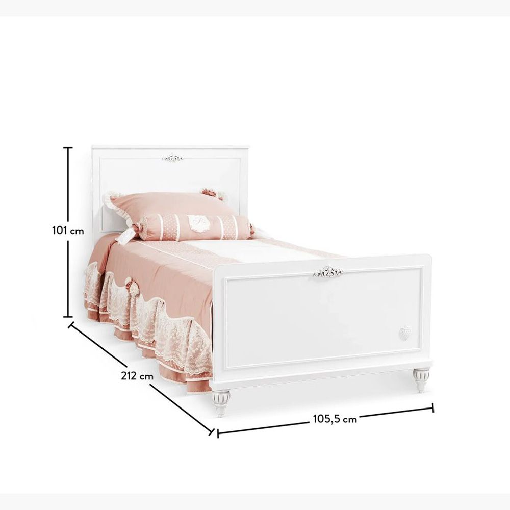 Cilek - Romantica Bed - White - 100x200 cm