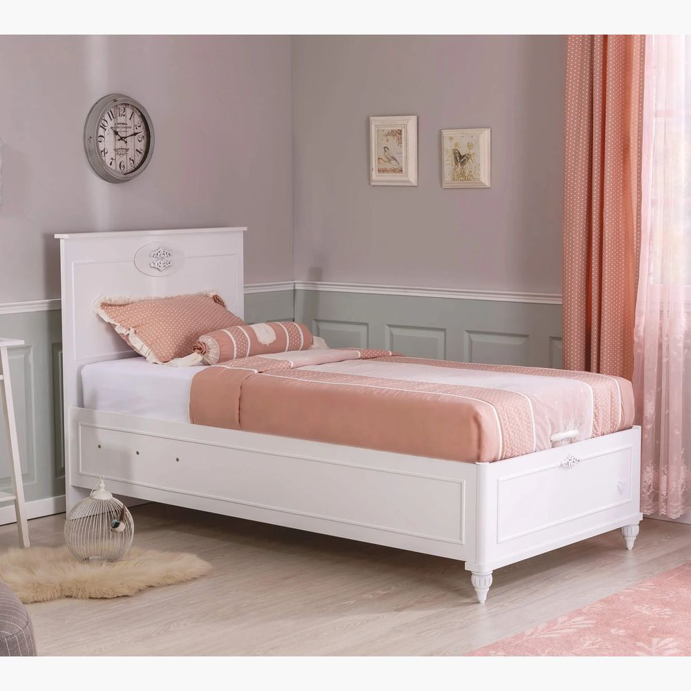 Cilek - Romantica Bed With Base - White/Pink - 100x200 cm