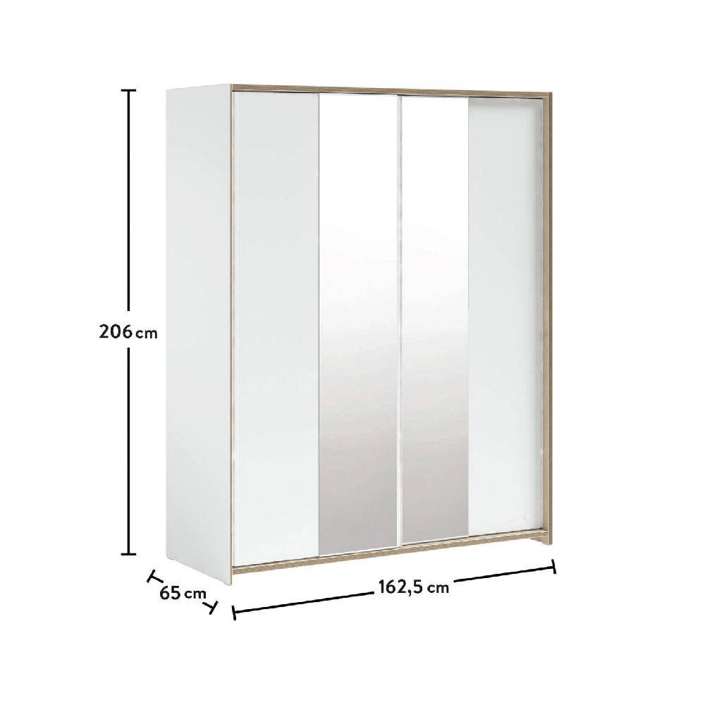 Cilek - Modera Sliding Wardrobe - White - Medium