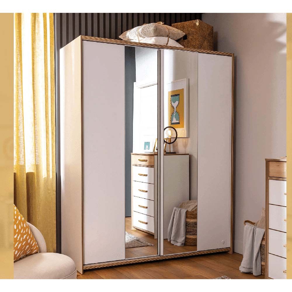 Cilek - Modera Sliding Wardrobe - White - Medium